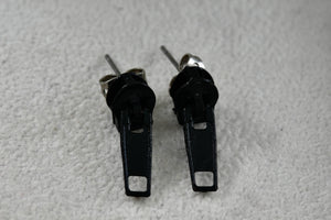 Costume Black Zipper Custom Handmade Earrings