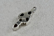 Load image into Gallery viewer, Sterling Silver Marquise Red Garnet Drop 1&quot; Pendant
