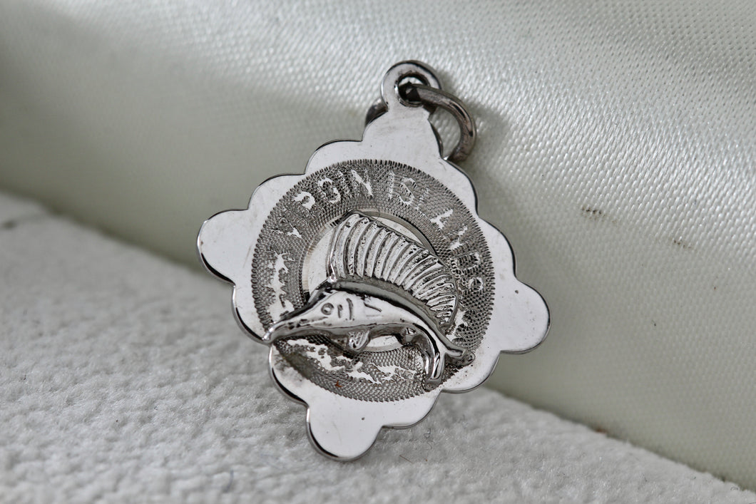 CREA Sterling Silver Virgin Islands Marlin Fish Charm Pendant