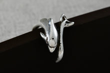 Load image into Gallery viewer, Sterling Silver Dolphin Flexible Pinky Toe Ring
