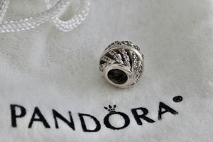 Pandora Sterling Silver CZ Diamonds Tree Branch Slider Bead Charm