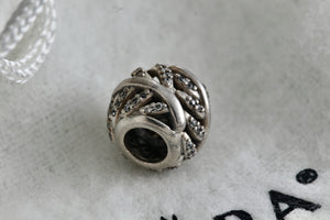 Pandora Sterling Silver CZ Diamonds Tree Branch Slider Bead Charm