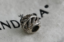 Load image into Gallery viewer, Pandora Sterling Silver CZ Diamonds Tree Branch Slider Bead Charm
