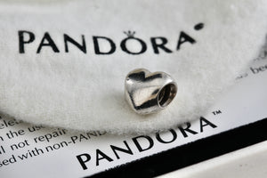 Pandora Sterling Silver Puffy Heart Bead Charm