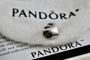 Pandora Sterling Silver Puffy Heart Bead Charm