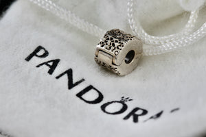 Pandora Sterling Silver "LAYERS OF LACE" Clip Charm Bead 791758