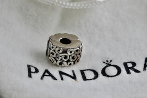 Pandora Sterling Silver Swirls Design Clip Bead Charm