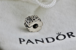 Pandora Sterling Silver Swirls Design Clip Bead Charm