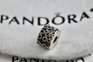 Pandora Sterling Silver Swirls Design Clip Bead Charm