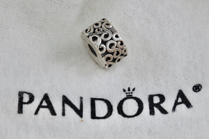 Pandora Sterling Silver Swirls Design Clip Bead Charm