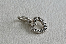 Load image into Gallery viewer, Pandora Sterling Silver CZ Symbol Of Love Heart Charm
