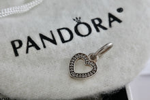 Load image into Gallery viewer, Pandora Sterling Silver CZ Symbol Of Love Heart Charm
