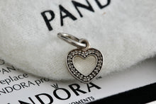 Load image into Gallery viewer, Pandora Sterling Silver CZ Symbol Of Love Heart Charm
