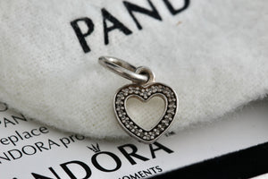 Pandora Sterling Silver CZ Symbol Of Love Heart Charm