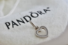 Load image into Gallery viewer, Pandora Sterling Silver CZ Symbol Of Love Heart Charm
