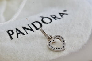 Pandora Sterling Silver CZ Symbol Of Love Heart Charm