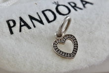 Load image into Gallery viewer, Pandora Sterling Silver CZ Symbol Of Love Heart Charm
