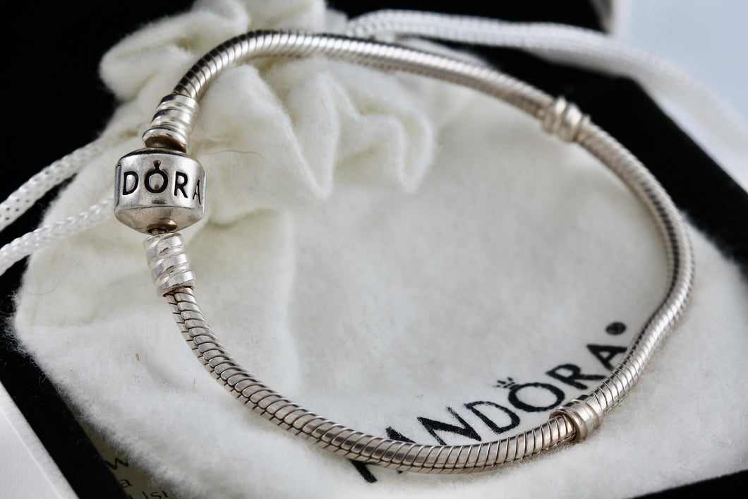 Pandora Sterling Silver Slider Bead Charm Bracelet Standard Version