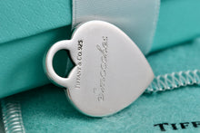 Load image into Gallery viewer, Tiffany &amp; Co. Sterling Silver Engraved &quot;Smooches&quot; Heart Charm Pendant
