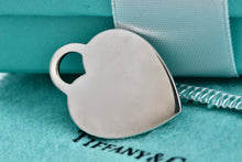 Load image into Gallery viewer, Tiffany &amp; Co. Sterling Silver Engraved &quot;Smooches&quot; Heart Charm Pendant
