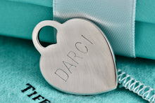 Load image into Gallery viewer, Tiffany &amp; Co. Sterling Silver Engraved &quot;DARCI&quot; Heart Charm Pendant
