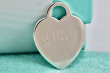 Load image into Gallery viewer, Tiffany &amp; Co. Sterling Silver Engraved &quot;DARCI&quot; Heart Charm Pendant
