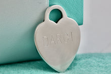 Load image into Gallery viewer, Tiffany &amp; Co. Sterling Silver Engraved &quot;DARCI&quot; Heart Charm Pendant
