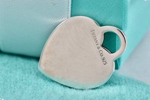 Tiffany & Co. Sterling Silver Engraved "DARCI" Heart Charm Pendant