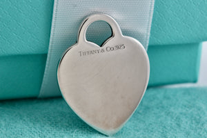 Tiffany & Co. Sterling Silver Engraved "DARCI" Heart Charm Pendant