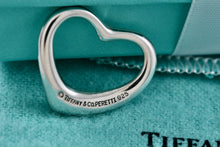 Load image into Gallery viewer, Tiffany &amp; Co. Elsa Peretti Silver Medium 22mm Open Heart Pendant Charm Vintage
