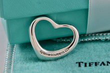 Load image into Gallery viewer, Tiffany &amp; Co. Elsa Peretti Silver Medium 22mm Open Heart Pendant Charm Vintage
