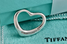 Load image into Gallery viewer, Tiffany &amp; Co. Elsa Peretti Silver Medium 22mm Open Heart Pendant Charm Vintage
