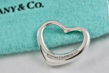 Load image into Gallery viewer, Tiffany &amp; Co. Elsa Peretti Silver Medium 22mm Open Heart Pendant Charm Vintage
