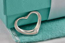 Load image into Gallery viewer, Tiffany &amp; Co. Elsa Peretti Silver Medium 22mm Open Heart Pendant Charm Vintage
