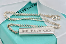 Load image into Gallery viewer, Tiffany &amp; Co. 1837 Silver Bar Pendant Chain 16&quot; Necklace
