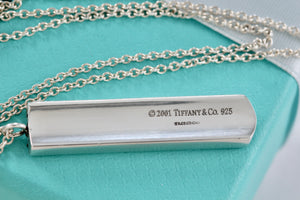 Tiffany & Co. 1837 Silver Bar Pendant Chain 16" Necklace