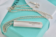 Load image into Gallery viewer, Tiffany &amp; Co. 1837 Silver Bar Pendant Chain 16&quot; Necklace
