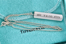 Load image into Gallery viewer, Tiffany &amp; Co. 1837 Silver Bar Pendant Chain 16&quot; Necklace
