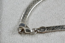 Load image into Gallery viewer, Sterling Silver Herringbone Link 6mm Flat Chain 7&quot; Bracelet
