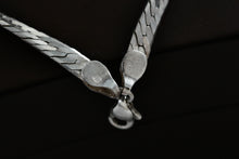 Load image into Gallery viewer, Sterling Silver Herringbone Link 6mm Flat Chain 7&quot; Bracelet
