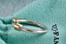 Load image into Gallery viewer, Tiffany &amp; Co. 18K Gold &amp; Silver Double Coil Wrap Narrow Band Ring Size 7
