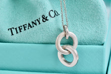 Load image into Gallery viewer, Tiffany &amp; Co. Small Silver Dangling Interlocking Circles Pendant Necklace
