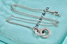 Load image into Gallery viewer, Tiffany &amp; Co. Small Silver Dangling Interlocking Circles Pendant Necklace
