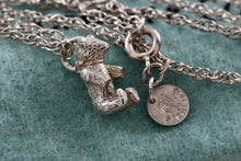 Load image into Gallery viewer, Tiffany &amp; Co. Vintage Teddy Bear Swivel Arms Pendant 18&quot; Chain Necklace
