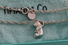 Load image into Gallery viewer, Tiffany &amp; Co. Vintage Teddy Bear Swivel Arms Pendant 18&quot; Chain Necklace
