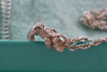 Load image into Gallery viewer, Tiffany &amp; Co. Vintage Teddy Bear Swivel Arms Pendant 18&quot; Chain Necklace
