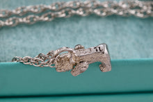 Load image into Gallery viewer, Tiffany &amp; Co. Vintage Teddy Bear Swivel Arms Pendant 18&quot; Chain Necklace
