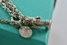 Load image into Gallery viewer, Tiffany &amp; Co. Vintage Teddy Bear Swivel Arms Pendant 18&quot; Chain Necklace
