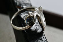 Load image into Gallery viewer, Shube&#39;s Dakota West Silver Dolphin Colorful Glass Disco Ball Bead Tail Ring Size 7
