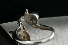Load image into Gallery viewer, Shube&#39;s Dakota West Silver Dolphin Colorful Glass Disco Ball Bead Tail Ring Size 7
